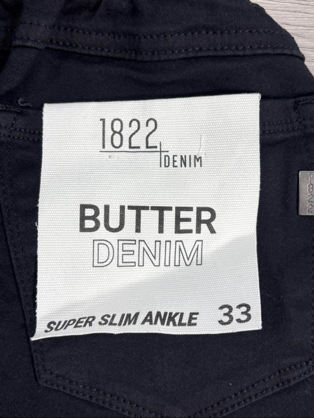 1822 Butter Denim Black Maternity Super Slim Ankle Pants - size 33 NWT - Picture 6 of 8